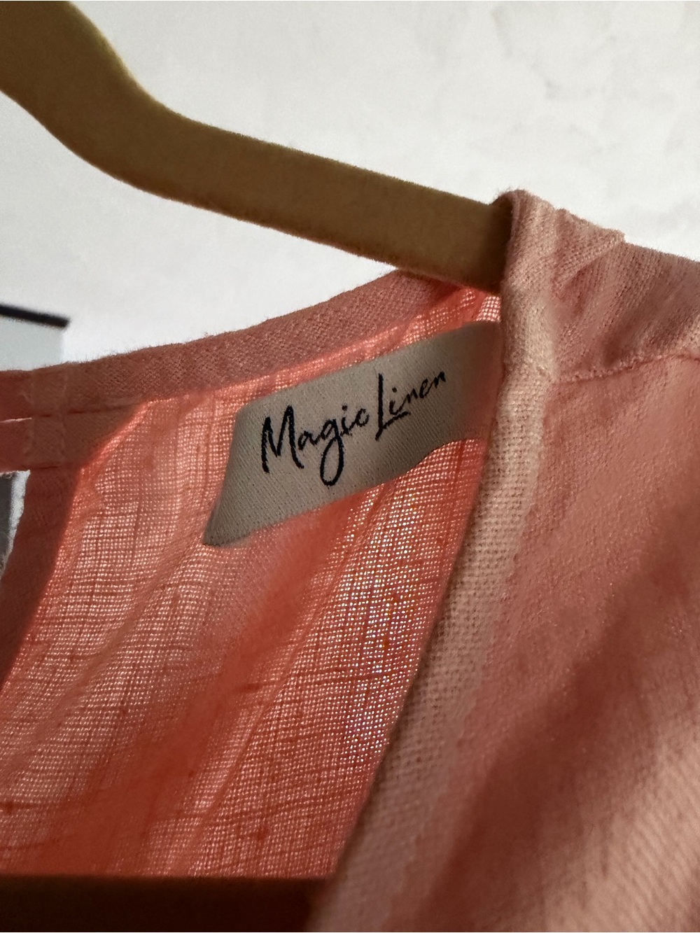 Pink Linen High-Low Dress - Picture 5 of 5